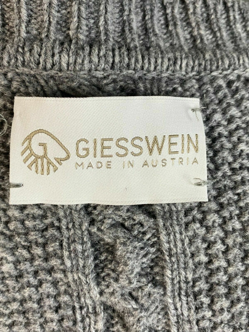 Giesswein Austria Grey Wool Knit Cardigan Jacket – Women's 44 / GB 30 / USA 14