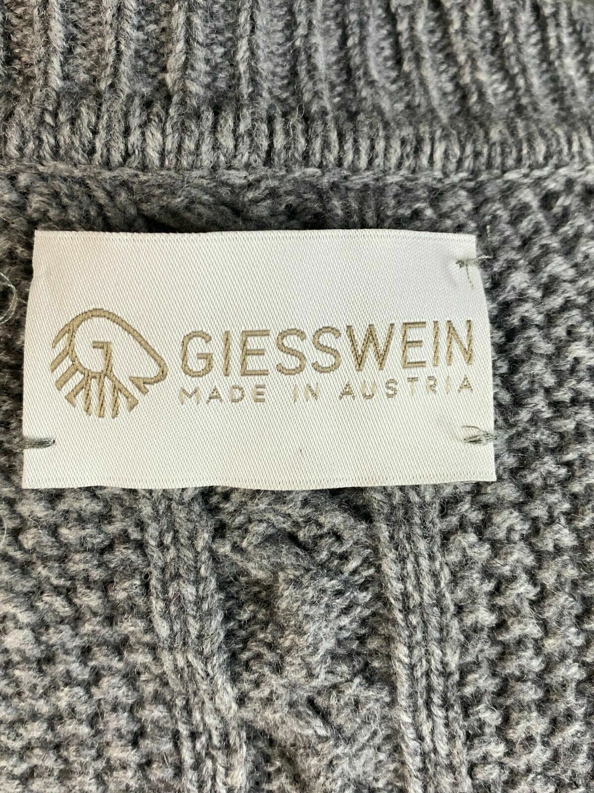 Giesswein Austria Grey Wool Knit Cardigan Jacket – Women's 44 / GB 30 / USA 14