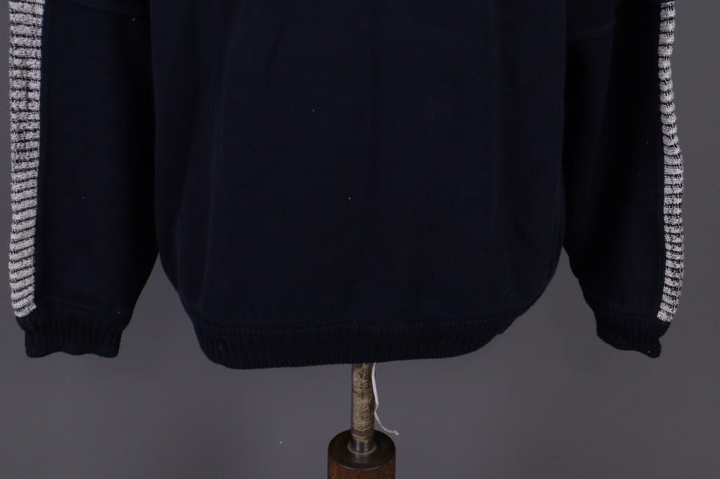 Carlo Colucci Sport Black Geometric Cotton Knit Sweater – Size M