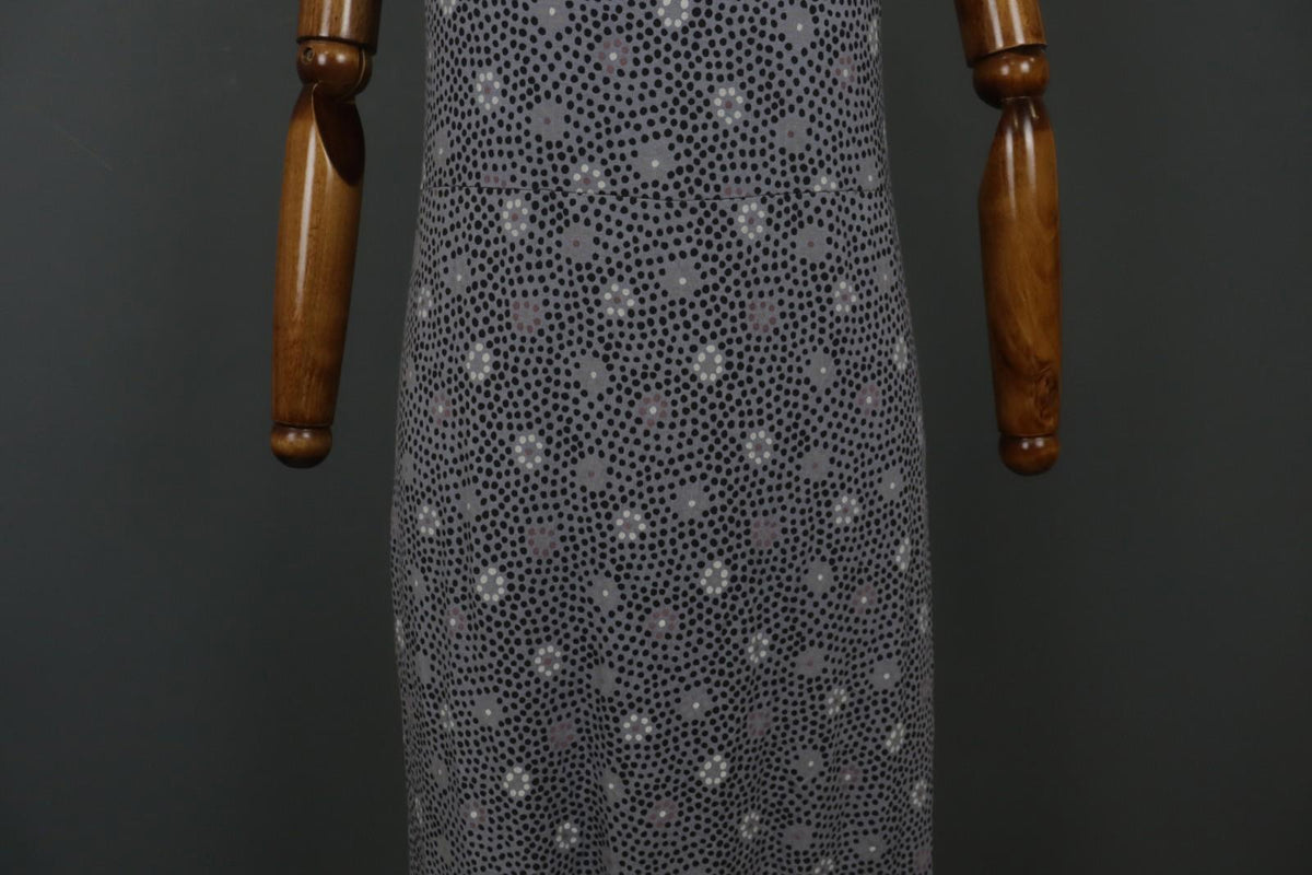 GUDRUN SJODEN Gray Modal Floral Scoop Neck Wide Strap Pullover Tank Dress – Size L