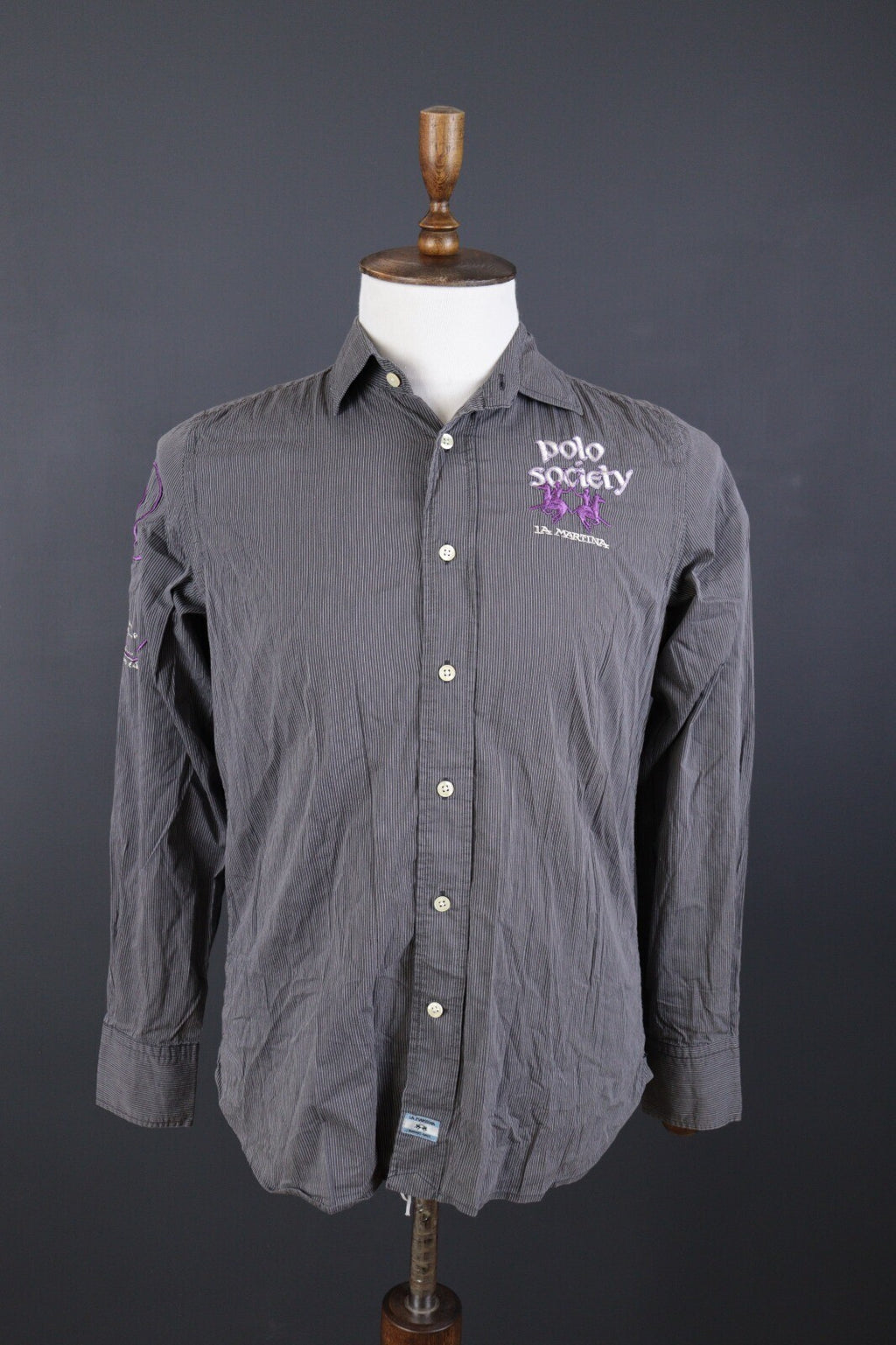 La Martina Buenos Aires Polo Society #2 Long Sleeve Button Down Shirt – Size M