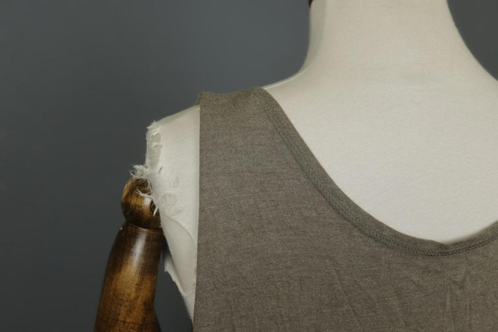 GUDRUN SJODEN Brown 100% Modal Sleeveless Scoop Neck Pullover Tank Dress – Size L