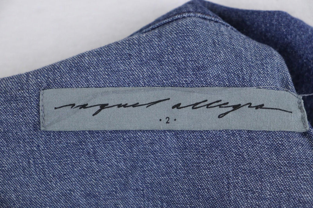 RAQUEL ALLEGRA Blue Lightweight Pockets Button Front Shirt Dress – Size 2