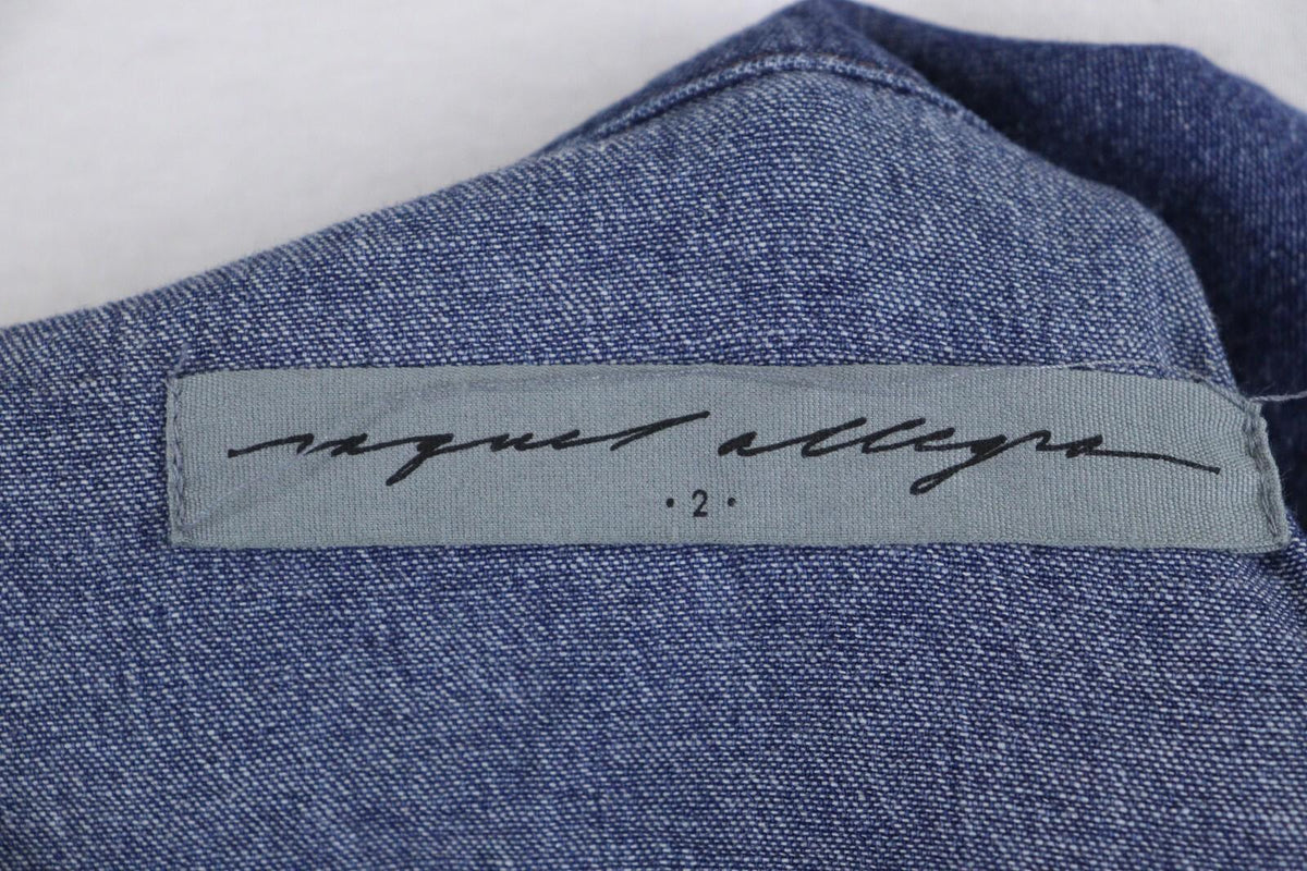 RAQUEL ALLEGRA Blue Lightweight Pockets Button Front Shirt Dress – Size 2