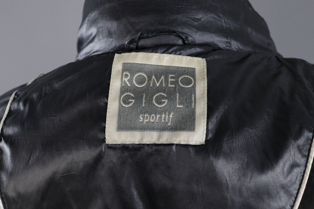 Romeo Gigli Full Zip Quilted Belted Puffer Down Overcoat Jacket – Women's L