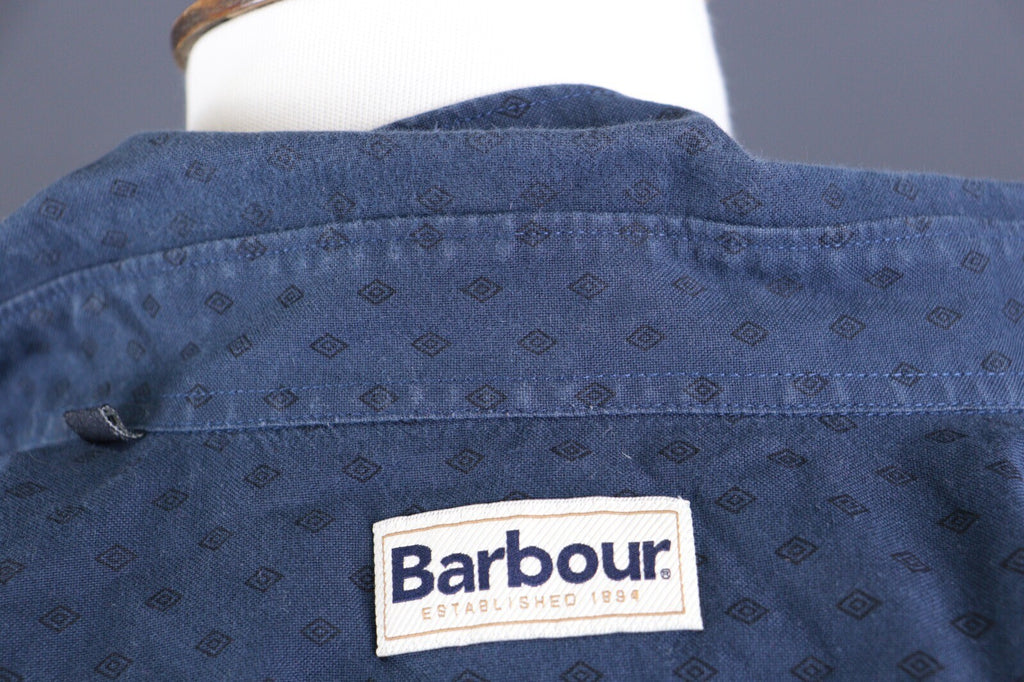 Barbour Tailored Fit Blue Long Sleeve Button Down Shirt – Size EUR XL / USA L