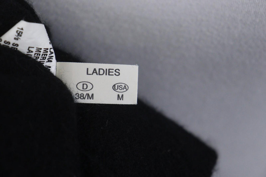 FABIANA FILIPPI Black Long Sleeve Button Front Cardigan Sweater Cape – Size M