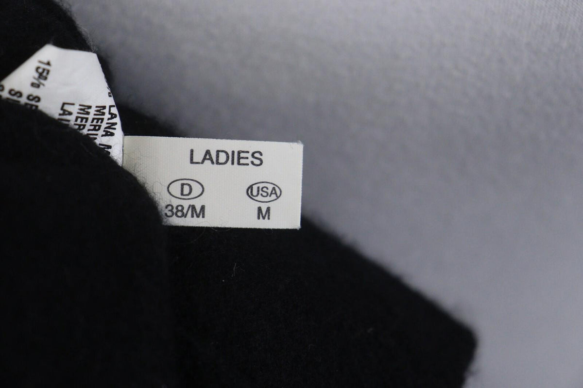 FABIANA FILIPPI Black Long Sleeve Button Front Cardigan Sweater Cape – Size M