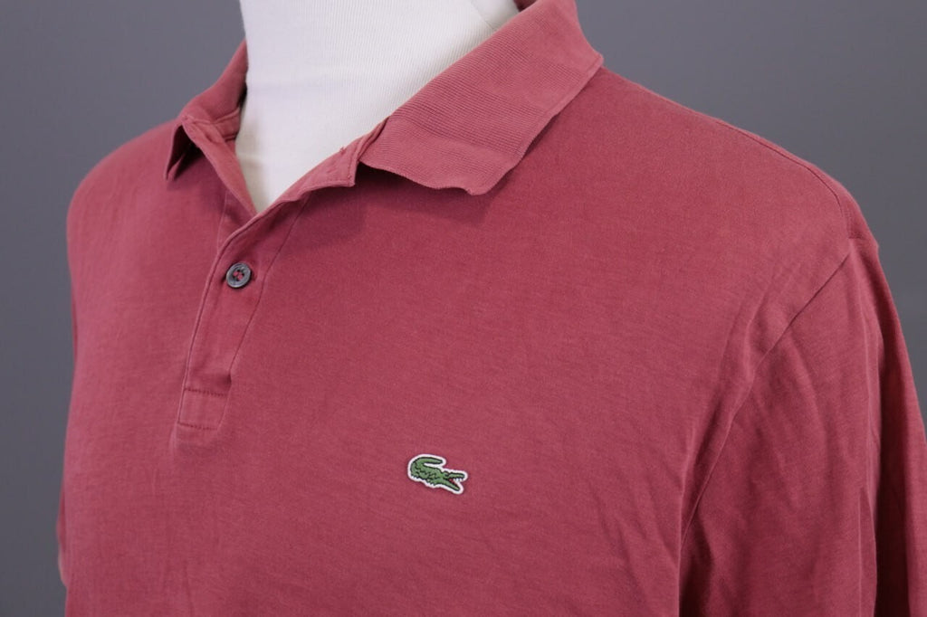 Lacoste Regular Fit Pink Summer Men Short Sleeve Polo Shirt – Size 7 / XXL