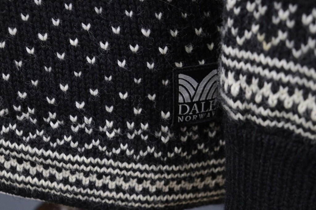 DALE OF NORWAY Black Fair Isle Wool Ski Sweater – Size S