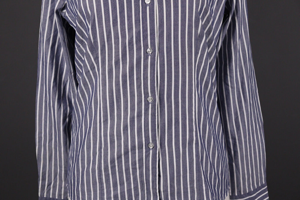 La Martina Blue Stripe Long Sleeve Button Blouse Shirt – Size M