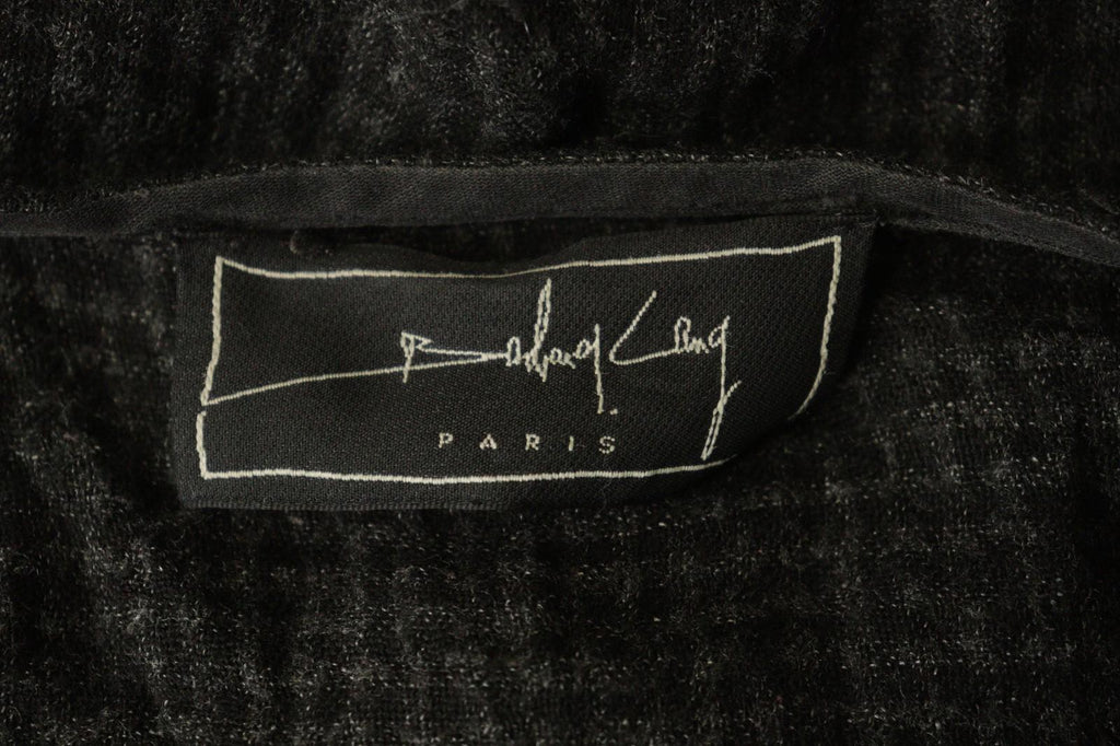 BARBARA LANG PARIS Black Crew Neck Long Sleeve Button Front Shirt Dress – Size M