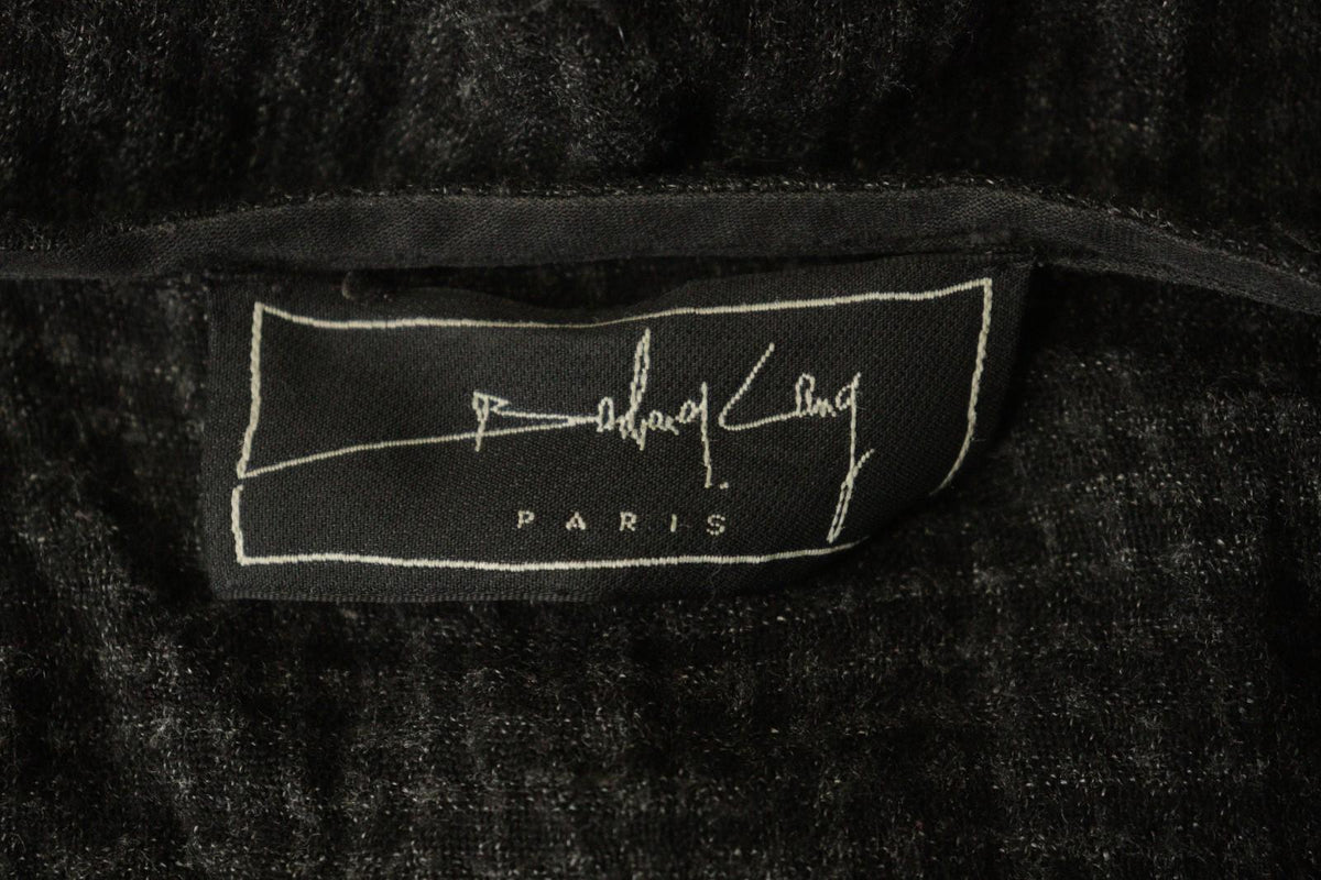 BARBARA LANG PARIS Black Crew Neck Long Sleeve Button Front Shirt Dress – Size M
