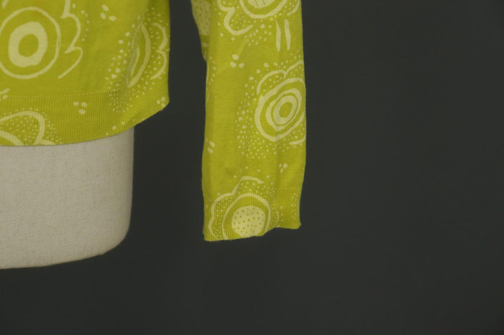 GUDRUN SJODEN Yellow Knit Long Sleeve Round Neck Button Front Cardigan – Size XL