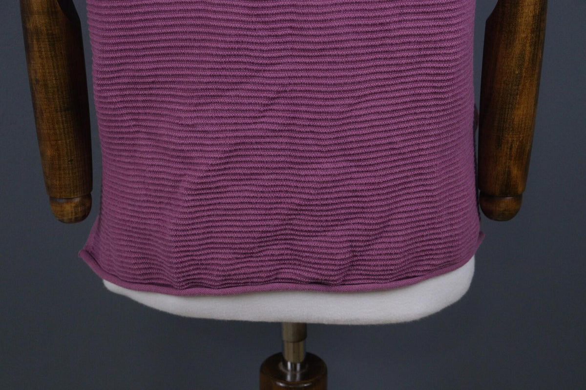 GUDRUN SJODEN Purple Striped Cap Sleeve Stretch Top Blouse – Size M – Used