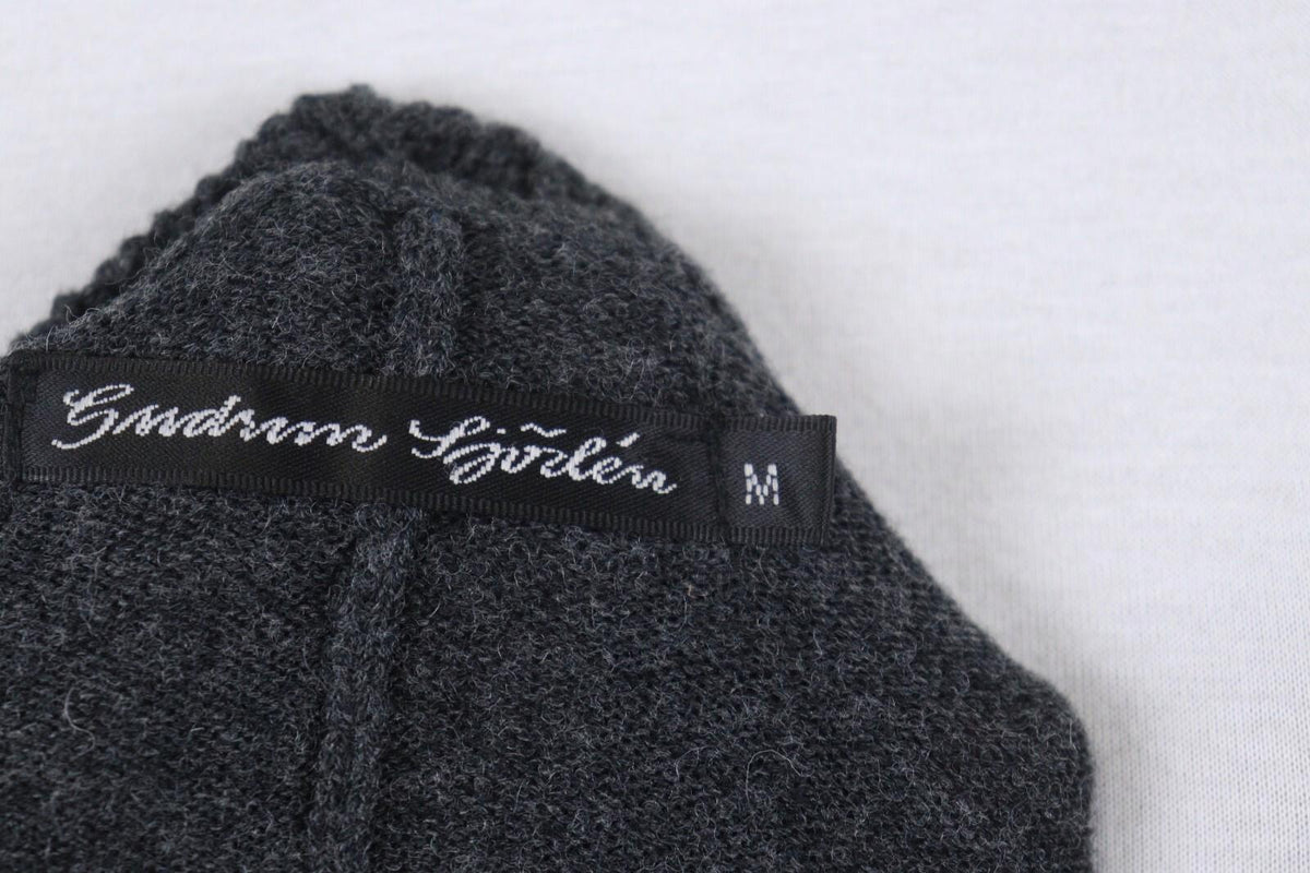 GUDRUN SJODEN Gray Long Sleeve Lagenlook Knit Cardigan Sweater – Size M