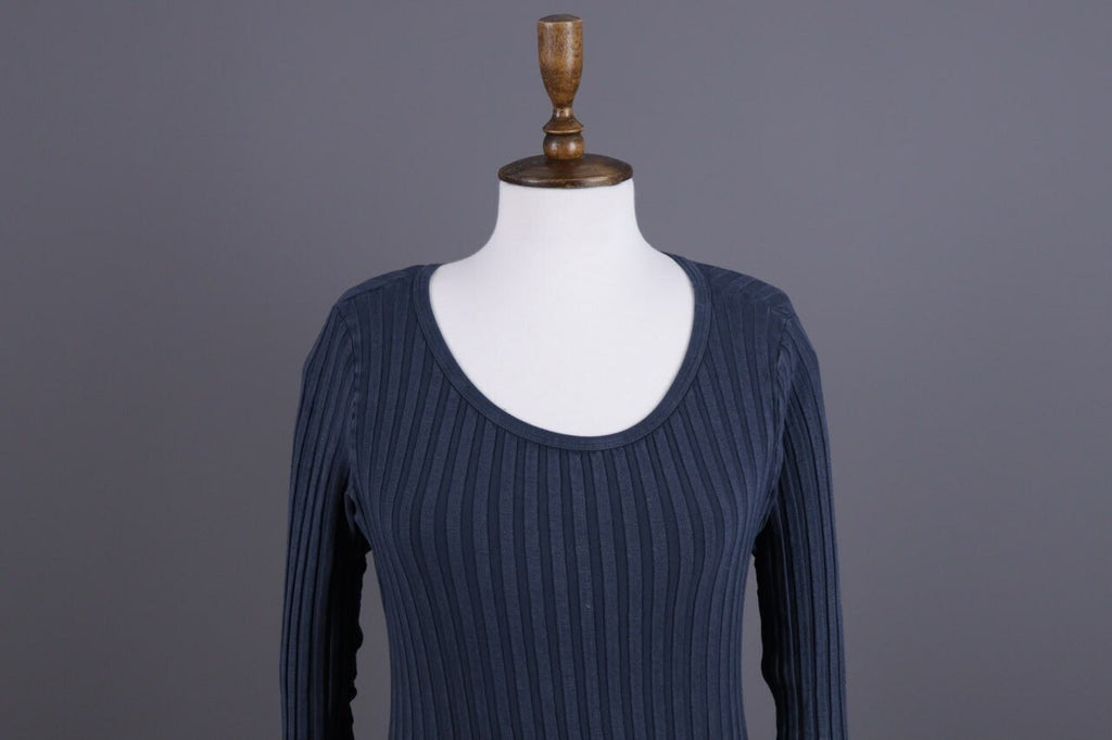 Transit Par Such 212 Blue Ribbed Long Sleeve Top Shirt – Size 1 / S