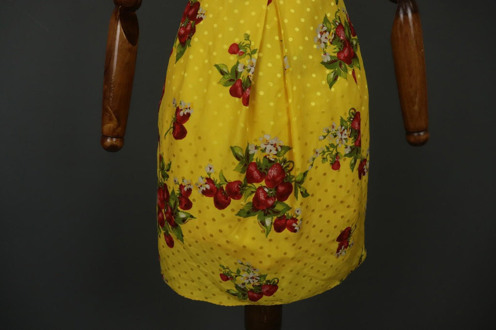 Juicy Couture Yellow Floral Short Sleeve Back Buttons Fit & Flare Dress – Size 6