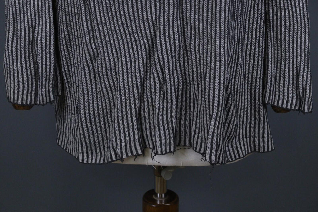 GUDRUN SJODEN Gray Black Striped Long Sleeve Blouse Top – Size S / M