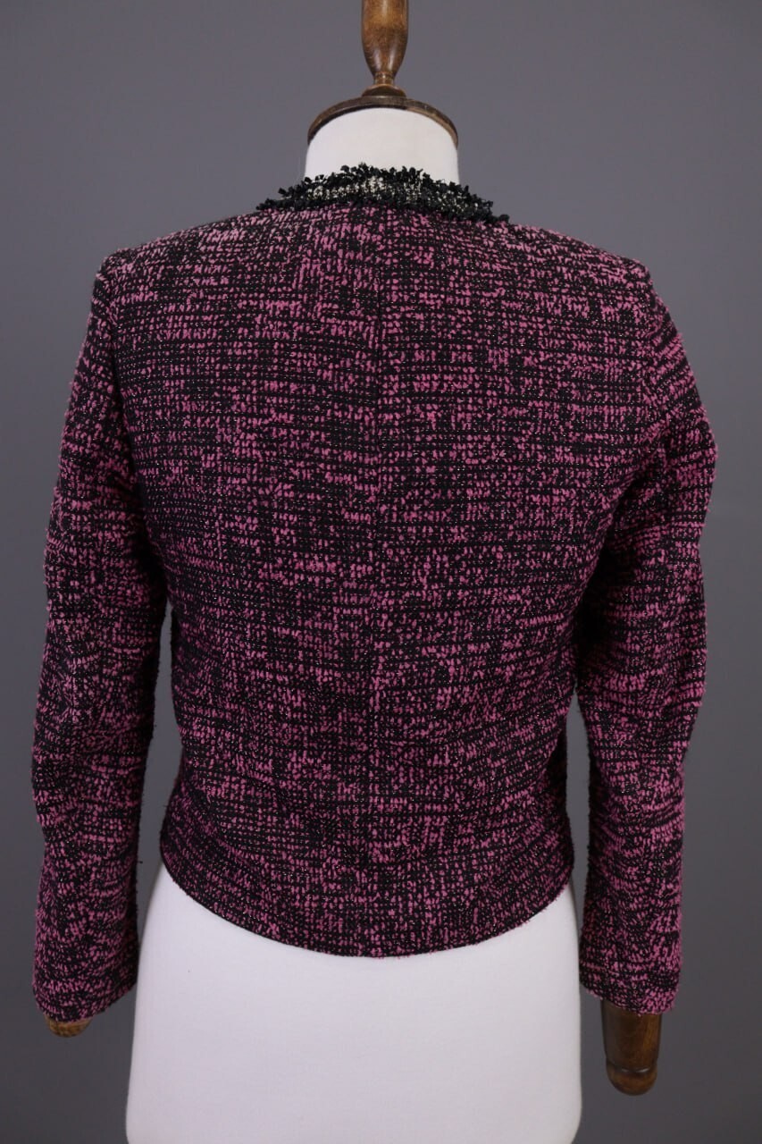 The Kooples Purple Embroidered Open Front Cardigan Jacket – Size 32