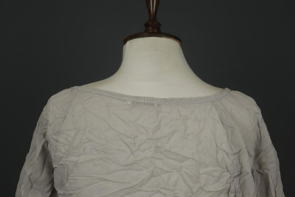 JOHNNY WAS Multi Embroidered Floral Long Sleeve Button Tunic Blouse Top S/M