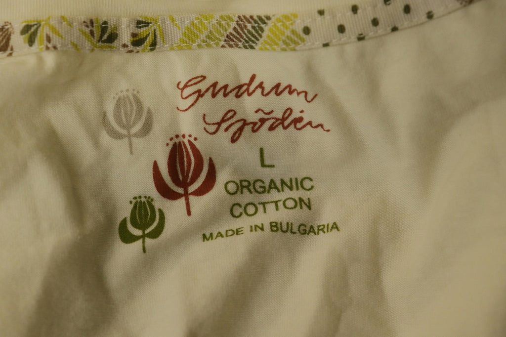 GUDRUN SJODEN White Organic Cotton Wide Straps Round Neck Pullover Tank Top Sz L