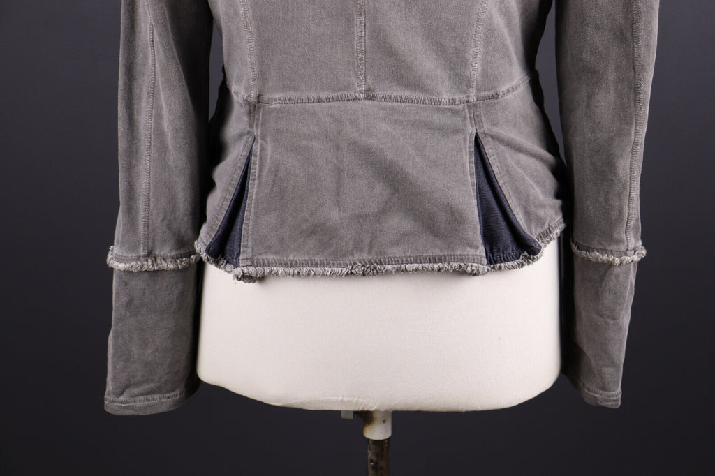 Bottega by Elisa Cvaletti Gray Lagenlook Lightweight Blazer Jacket – Size L