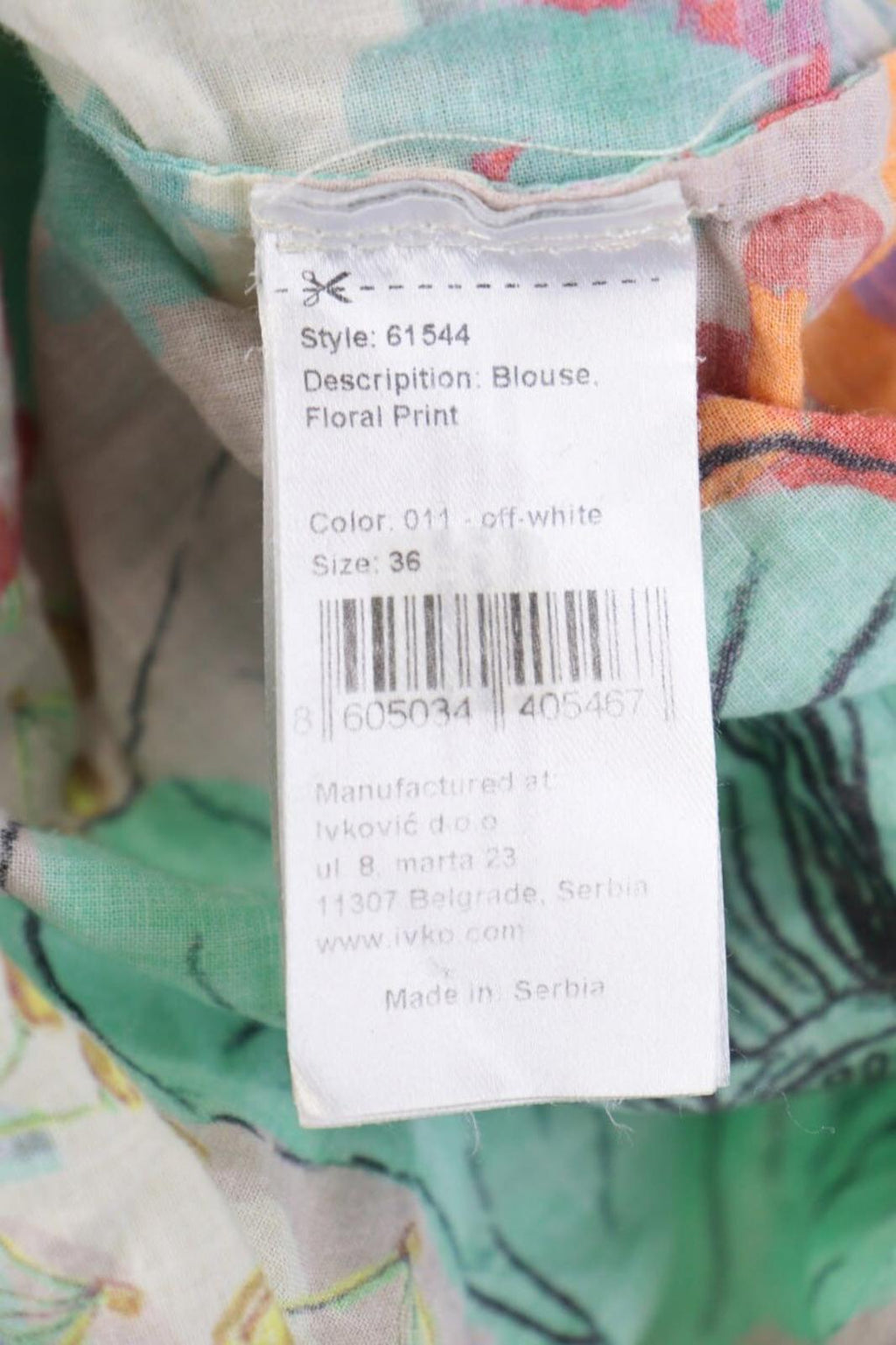 IVKO Green Floral Henley Lightweight Summer Blouse Shirt – Size 36