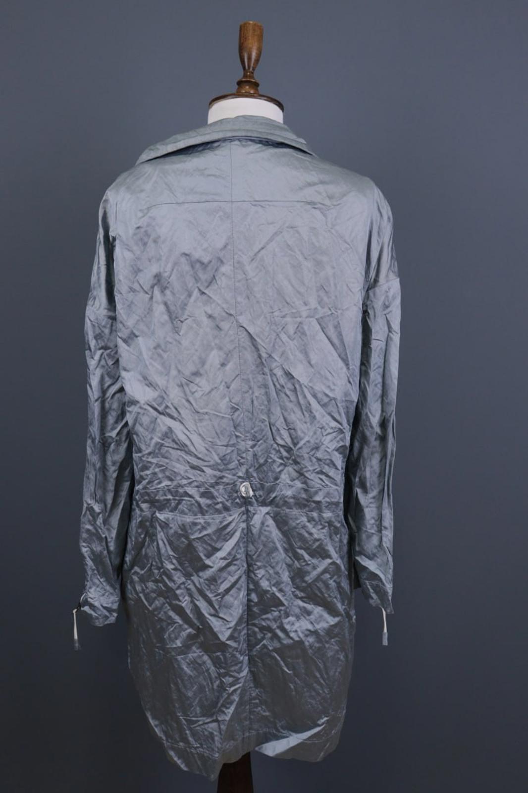 ANNETTE GORTZ Gray Collared Long Sleeve Full Zip Windbreaker Rain Coat – Size 42