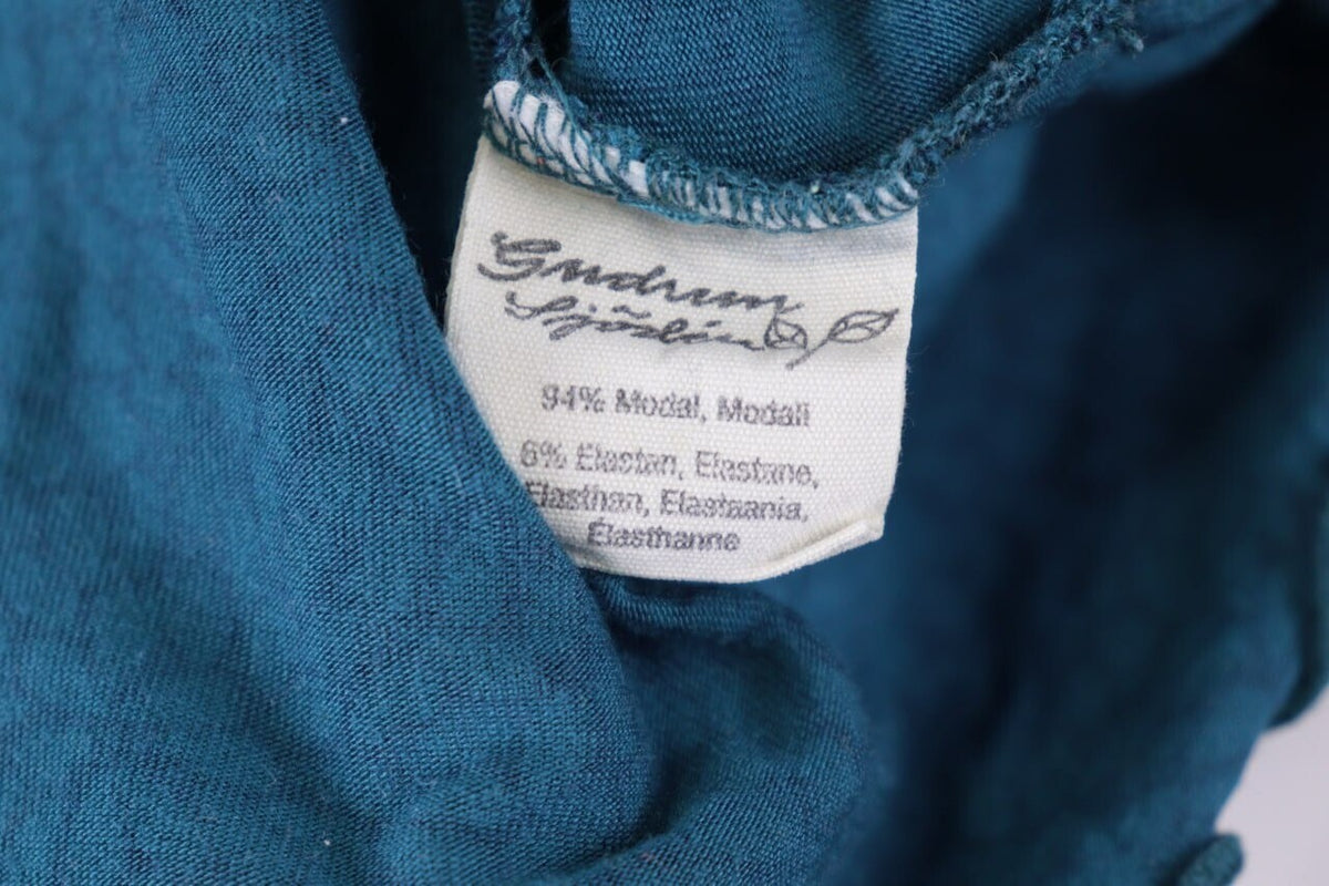 Gudrun Sjoden Blue Floral Oversize Lagenlook Long Sleeve Tunic Dress – Size L