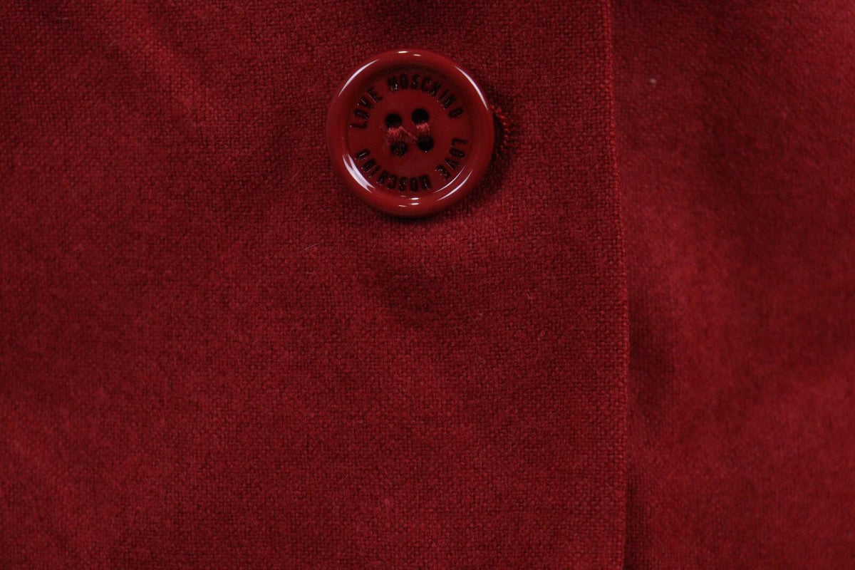 LOVE MOSCHINO Red Long Sleeve Three Button Coat Blazer – Size US 6