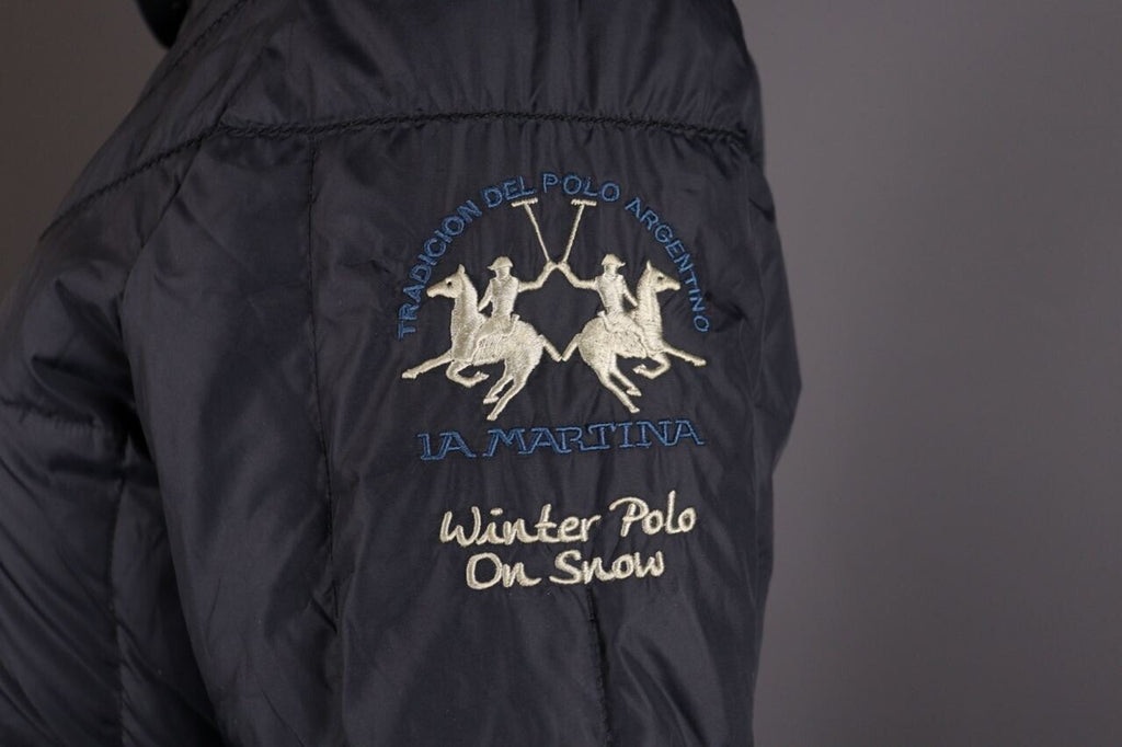 La Martina Saddlery Winter Snow Polo Belted Full Zip Quilted Down Jacket – Size L