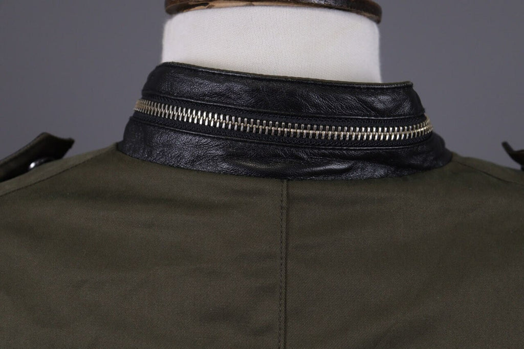 The Kooples Khaki Full Zip Multipockets Cargo Snap Jacket – Size XS