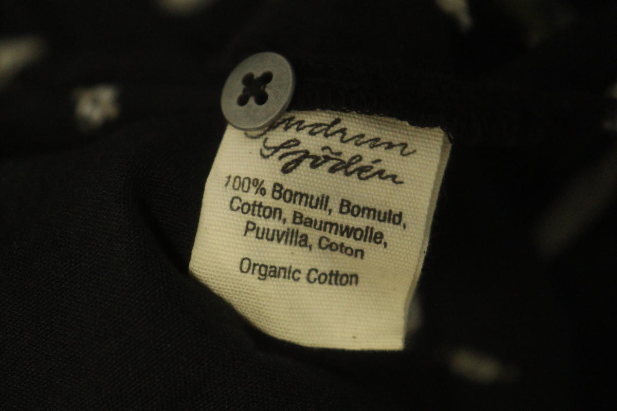 GUDRUN SJODEN Black 100% Organic Cotton Long Sleeve Sheath Dress – Size M/L