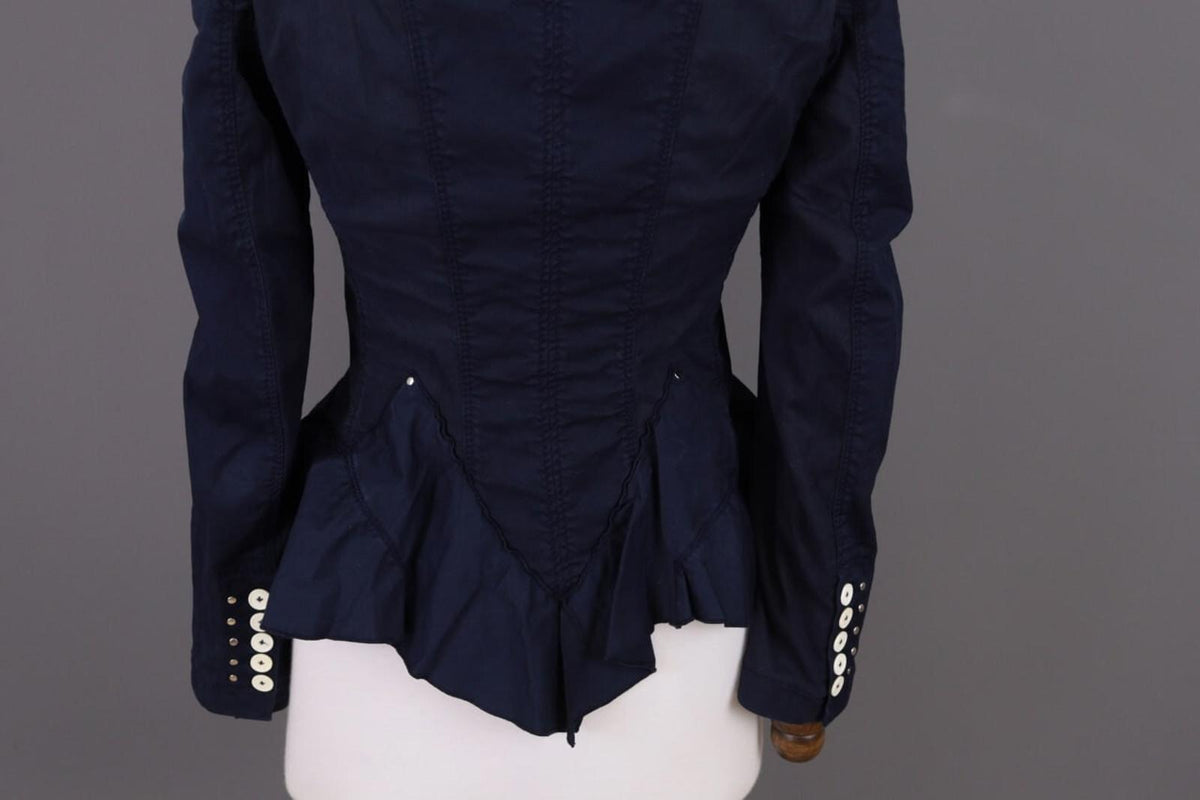 HIGH USE Jacket Navy Blue Denim Double Breasted Lightweight – Size US 6