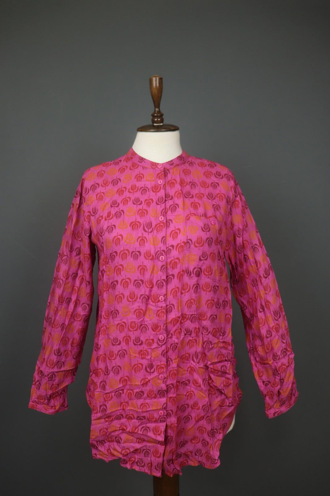 GUDRUN SJÖDEN Multicolor Floral Front Pocket Long Sleeve Button Front Shirt M/L