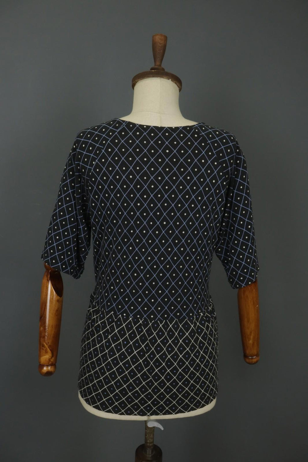 GUDRUN SJODEN Multicolor Modal Dotted Short Sleeve Round Neck Blouse Top – Size S