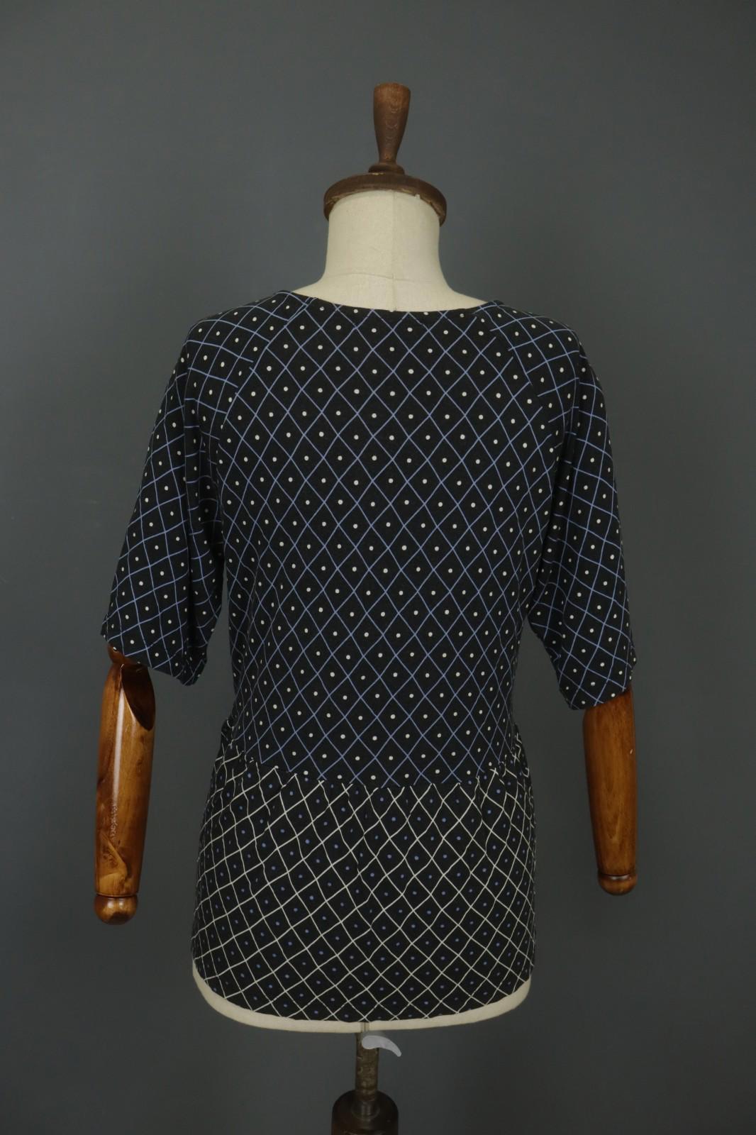 GUDRUN SJODEN Multicolor Modal Dotted Short Sleeve Round Neck Blouse Top – Size S