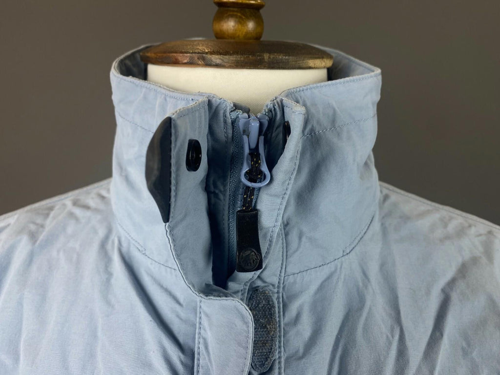 MAMMUT DRY TECH Waterproof Blue Nylon Full Zip High Neck Ski Jacket – Size L