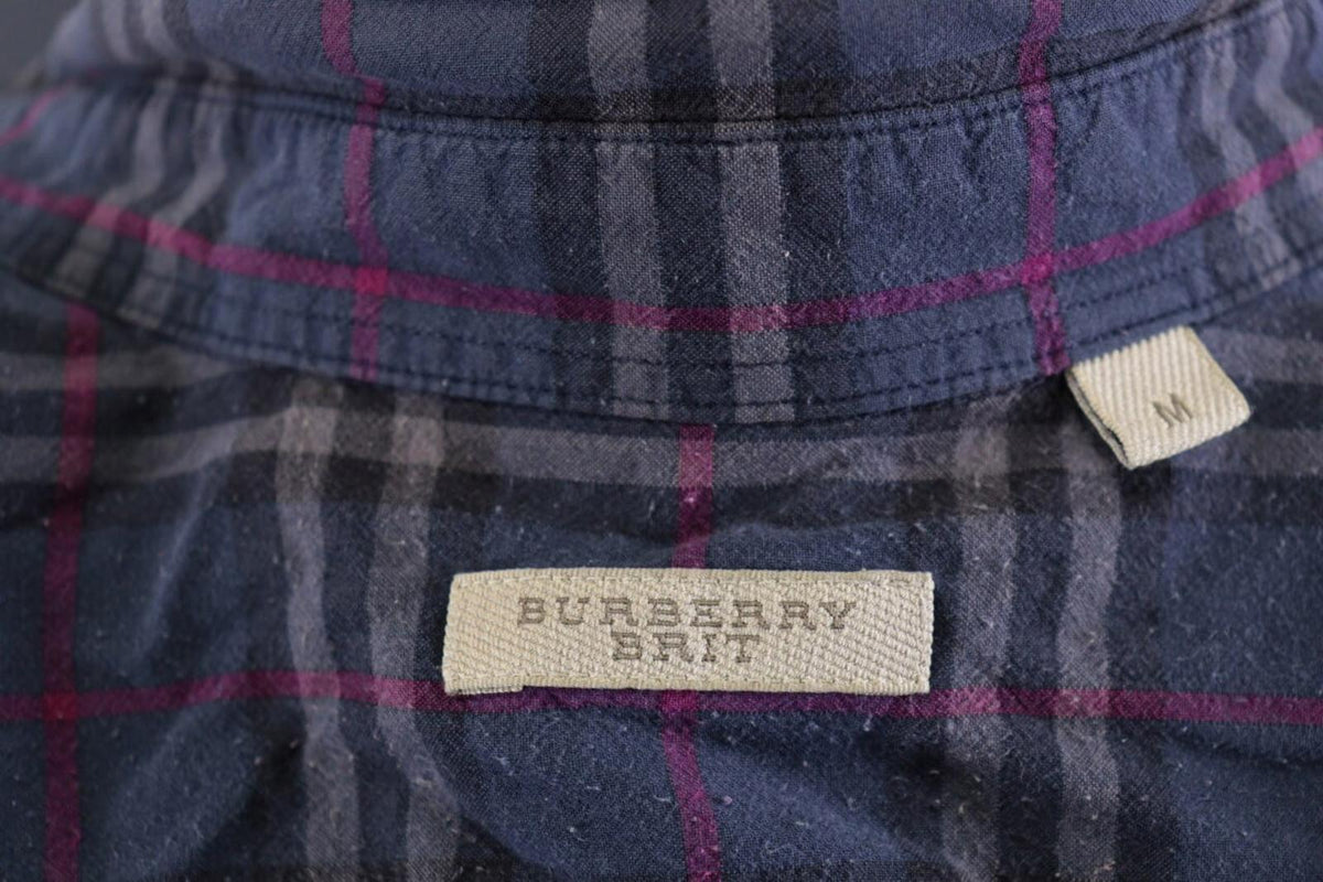 BURBERRY BRIT Multicolor Nova Check Long Sleeve Button Down Blouse Shirt – Size M