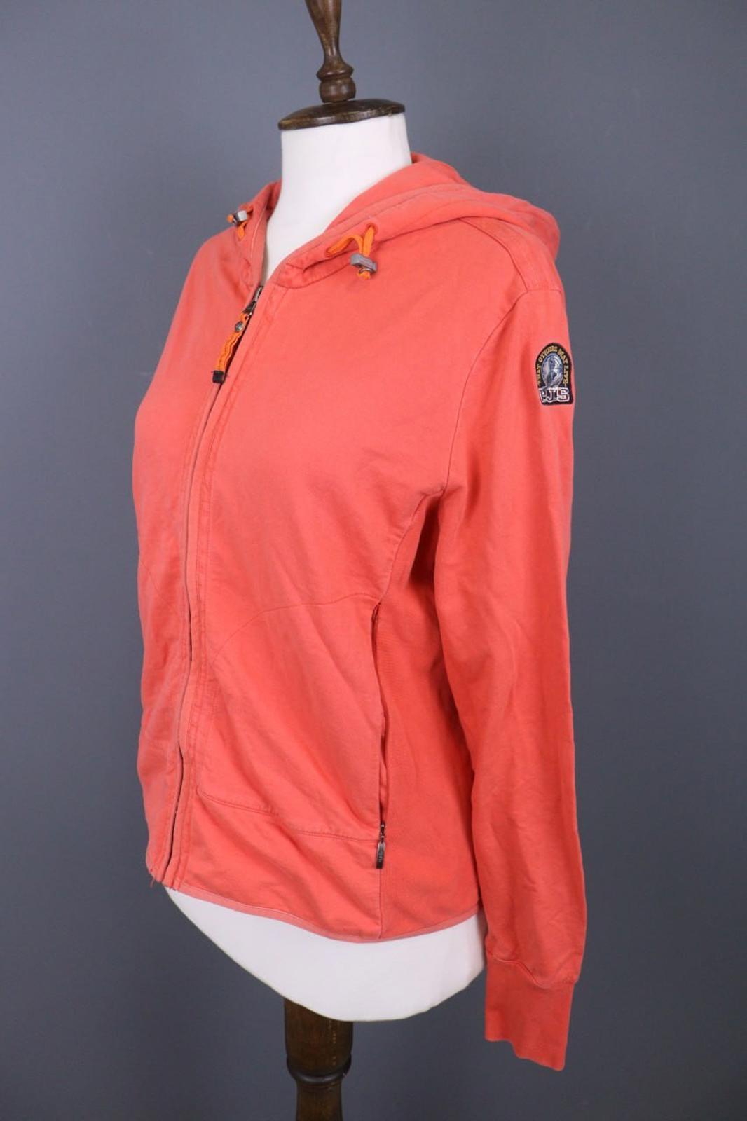 PARAJUMPERS Orange 100%Cotton Raglan Sleeve Drawstring Full Zip Hoodie – Size 2XL