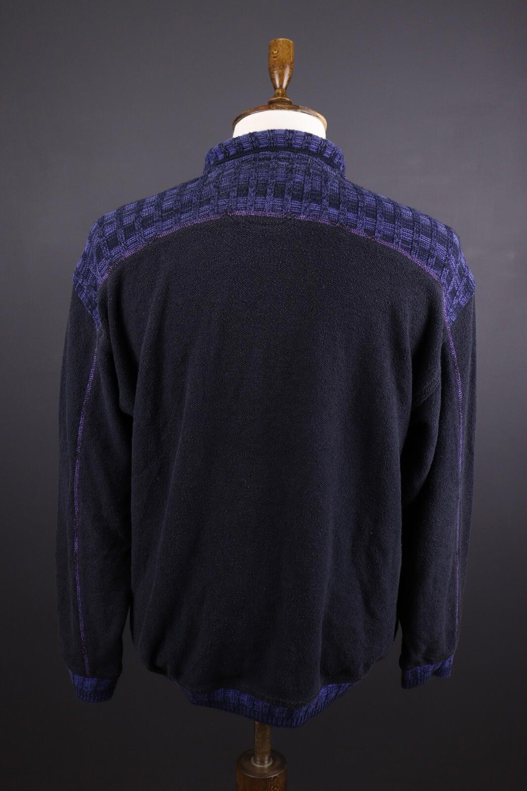 CARLO COLUCCI Blue Knit Vintage Long Sleeve Sweater – Size S