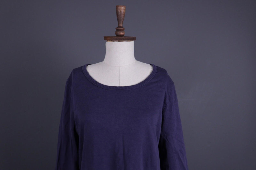 GUDRUN SJODEN Blue Long Short Sleeve Top Shirt Tunic – Size M
