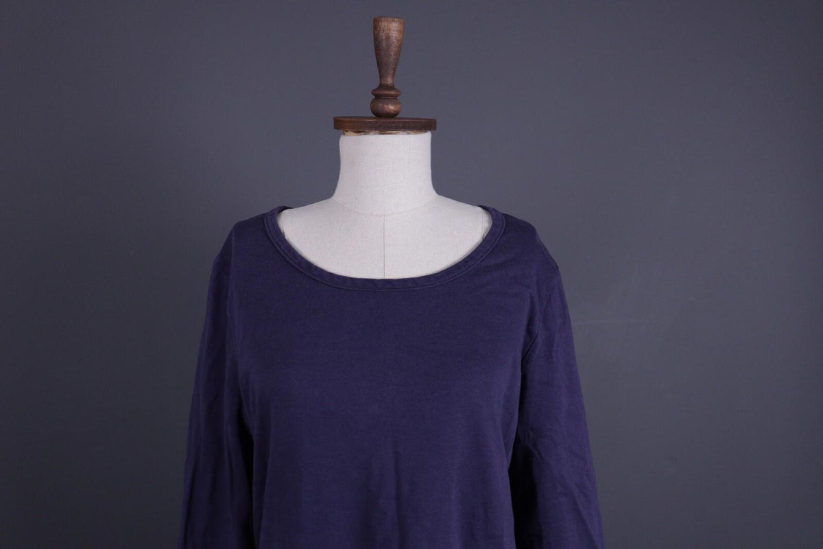 GUDRUN SJODEN Blue Long Short Sleeve Top Shirt Tunic – Size M