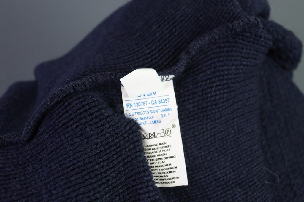 SAINT JAMES Blue Cable Wool Knit Poncho Lagenlook Sweater – Size OS