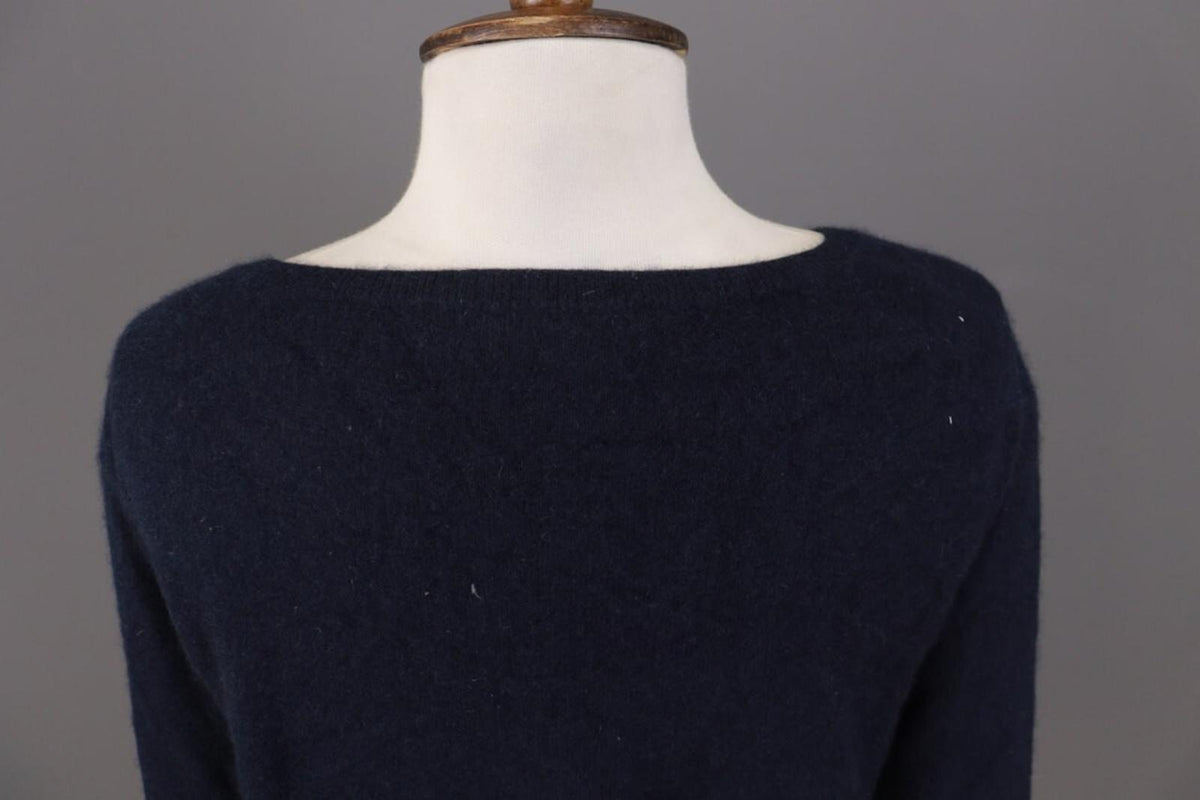 SMINFINITY Blue 100% Cashmere Knit Oversized Sweater S
