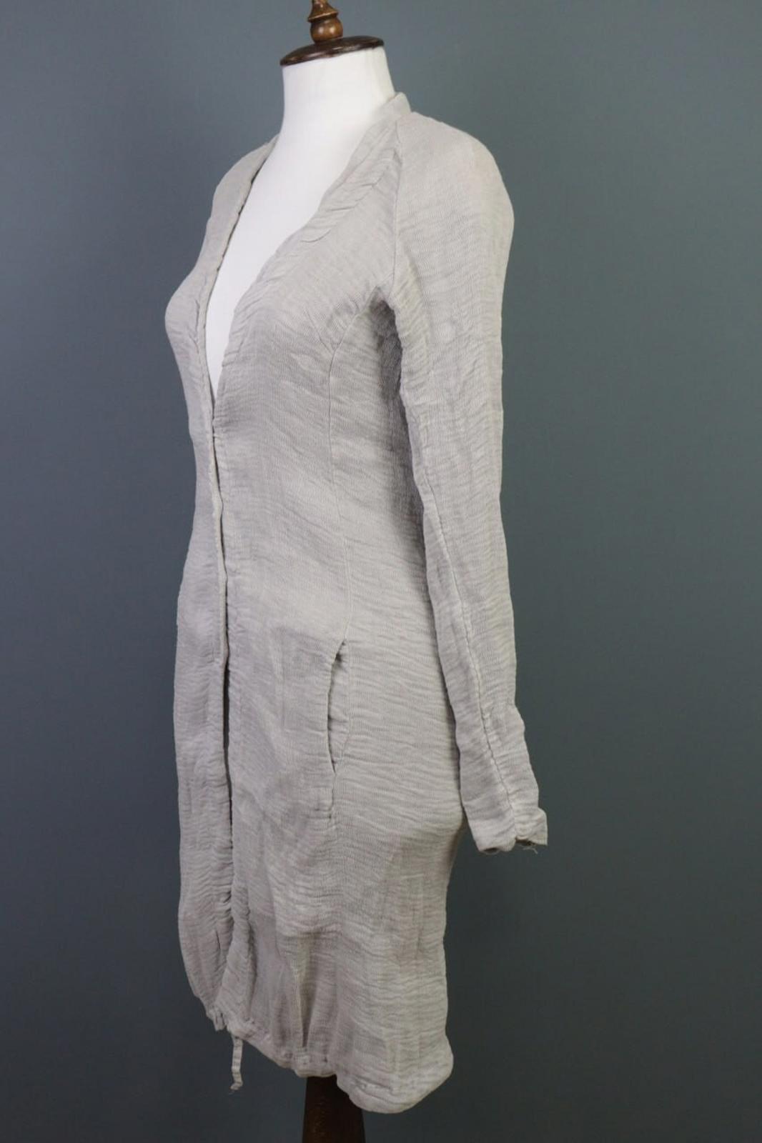 TRANSIT PAR SUCH Gray Linen Lagenlook Long Cardigan Sweater – Size 2