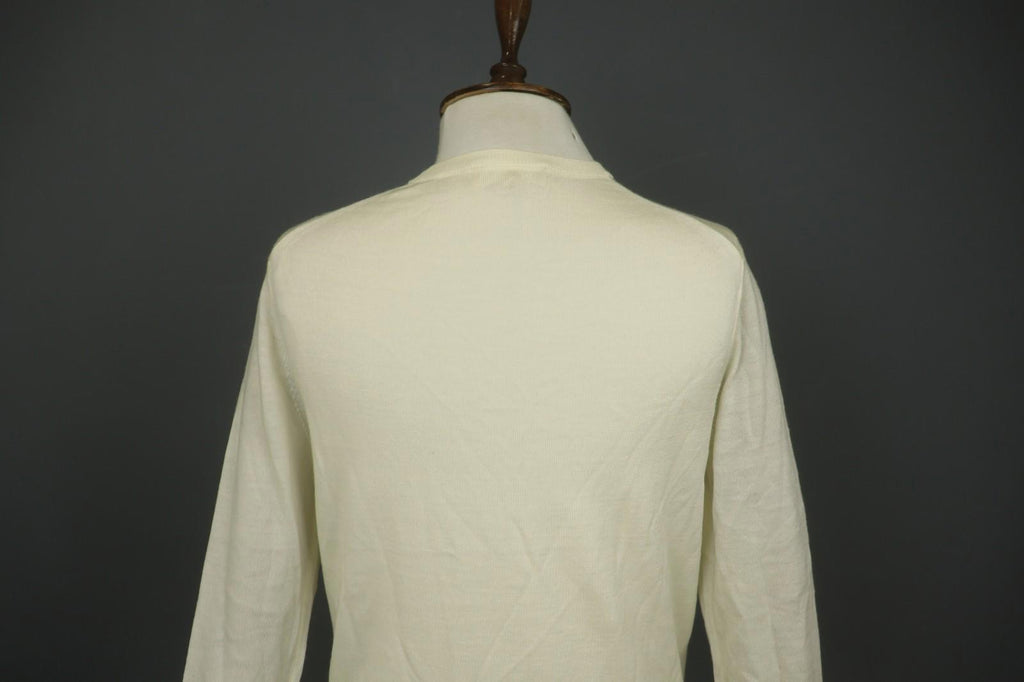 LA MAILLE SEZANE Cream Knitted Raglan Sleeve Crew Neck Pullover Sweater – Size XS