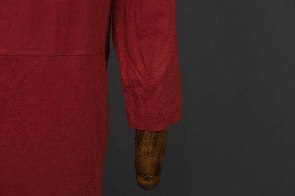 GUDRUN SJODEN Red Organic Cotton Long Sleeve Round Neck Sweater Dress – Size S