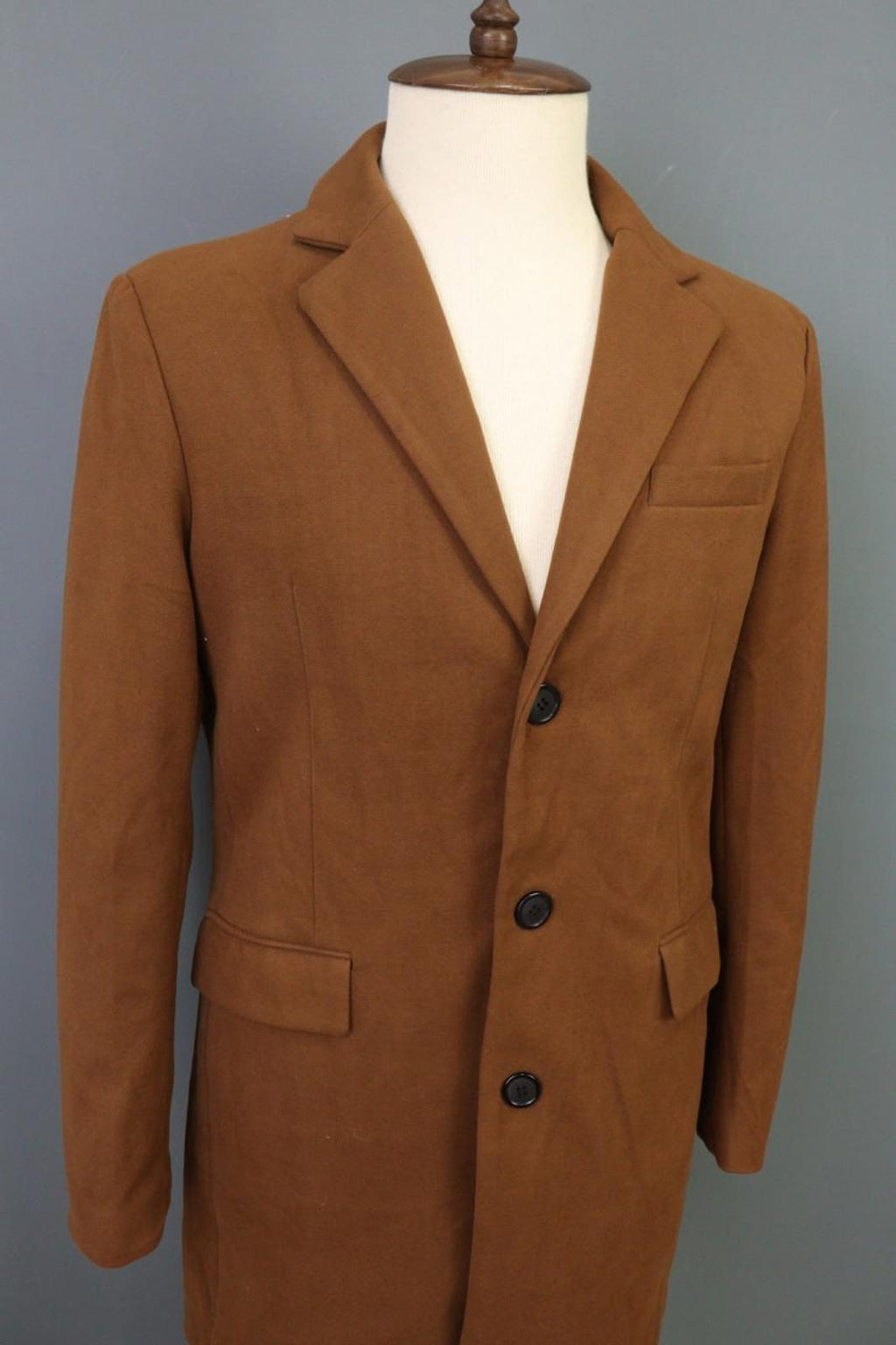 LBM Tan Cotton Tailored Fit Notch Lapel Single Breasted Blazer Jacket – Size 48R